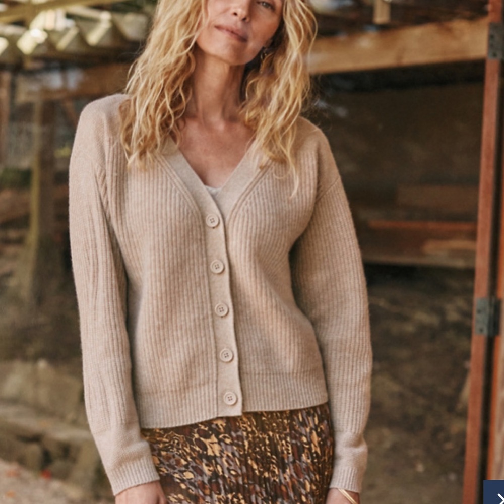 Garnet Hill Cashmere Cropped Cardigan